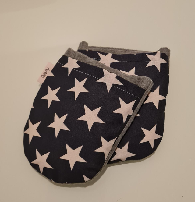 Handwärmer " blau mit Sternen "
