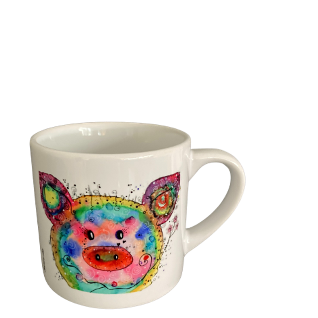 Keramiktasse "Glücksschwein"