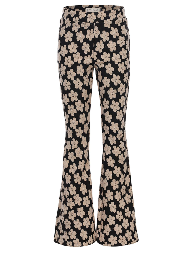 Flowerfield black Little flaire pants