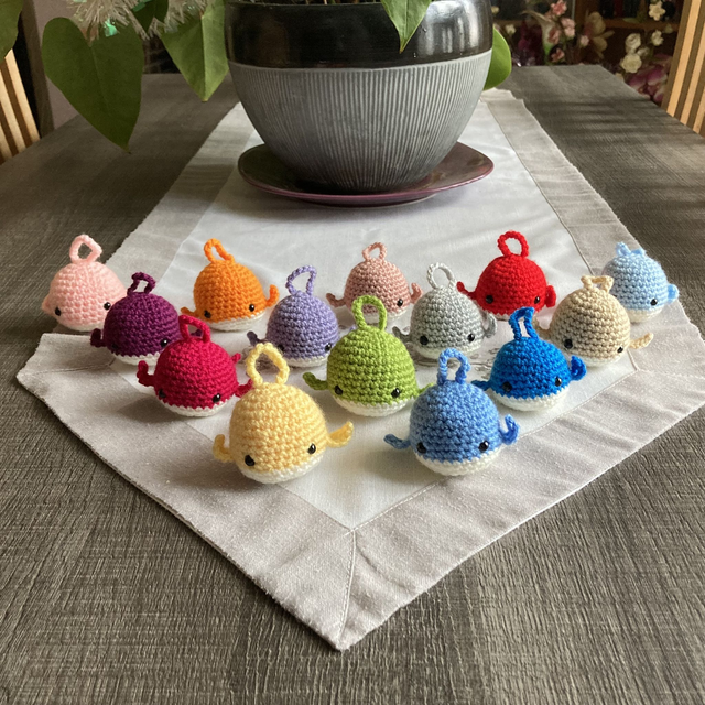 Porte-clés baleine au crochet