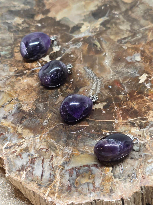 Pendentif Améthyste pierre roulée