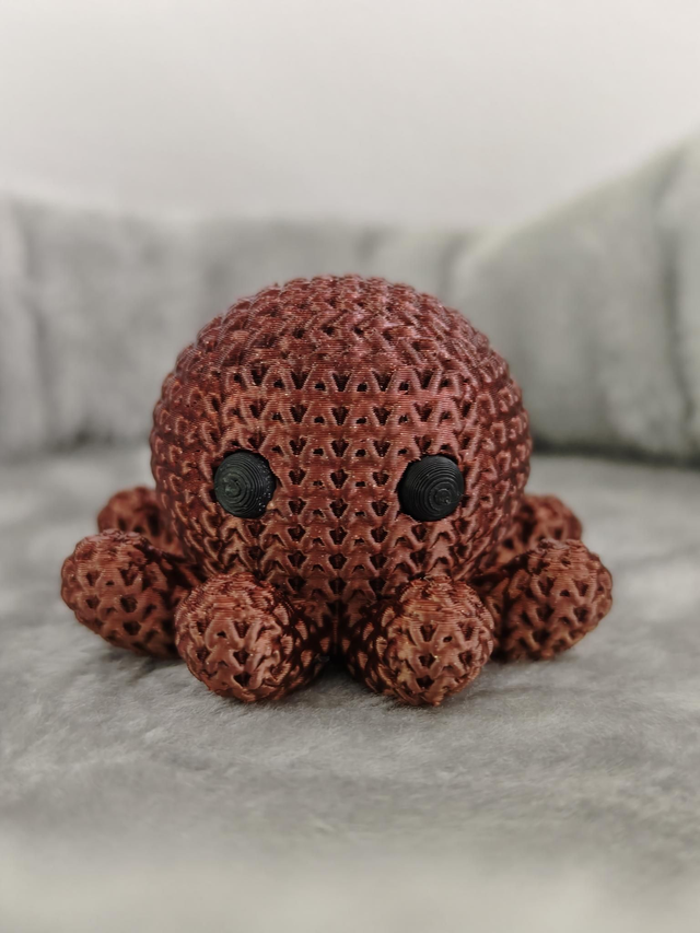 🐙 Petite pieuvre décorative reflets cuivrés
