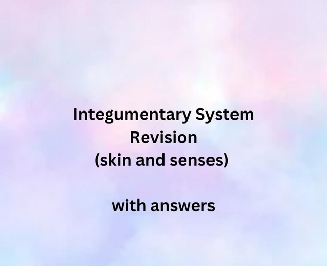 Integumentary System Revision