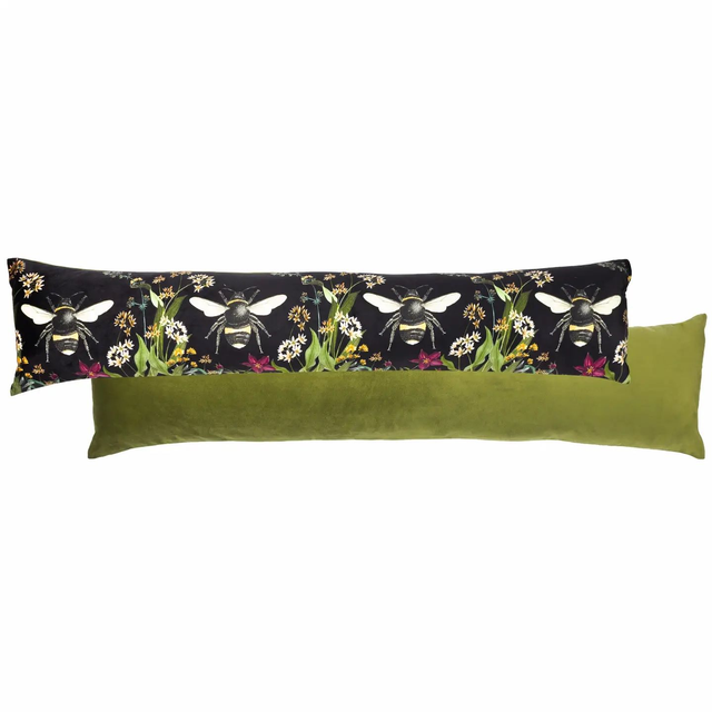 Midnight Garden Bee Draught Excluder Black
