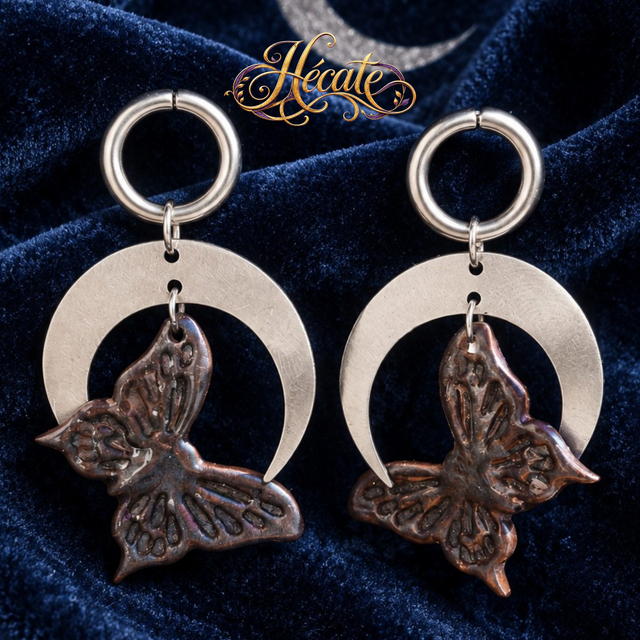Boucles d'oreilles Papillons d'Argent