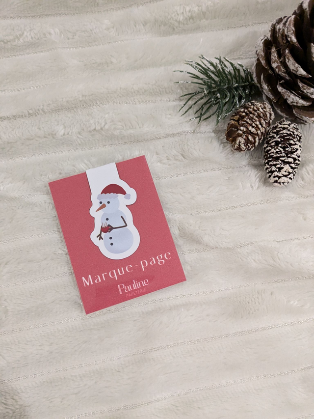 Marque-pages aimanté Bonhomme de neige