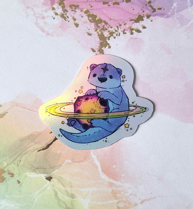 Sticker : Loutre Planète 
