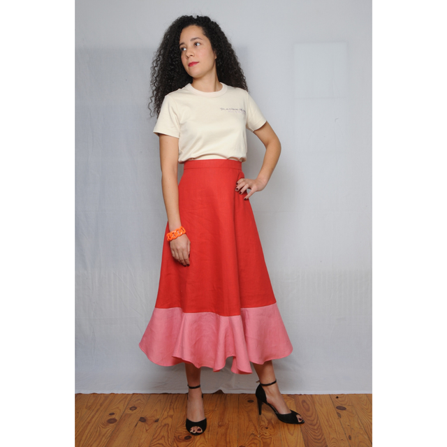 1. La Jupe Hibiscus Red Pink