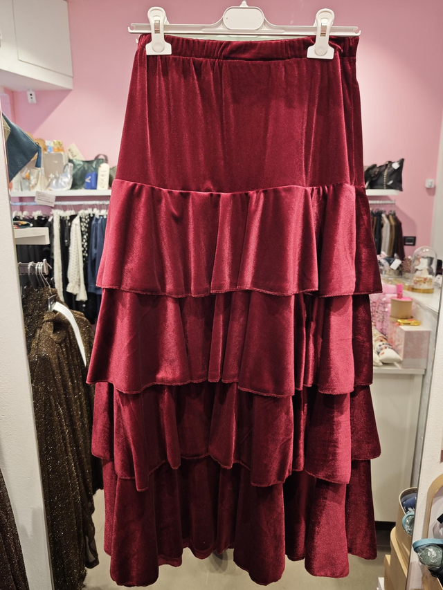 Falda Terciopelo Volantes 