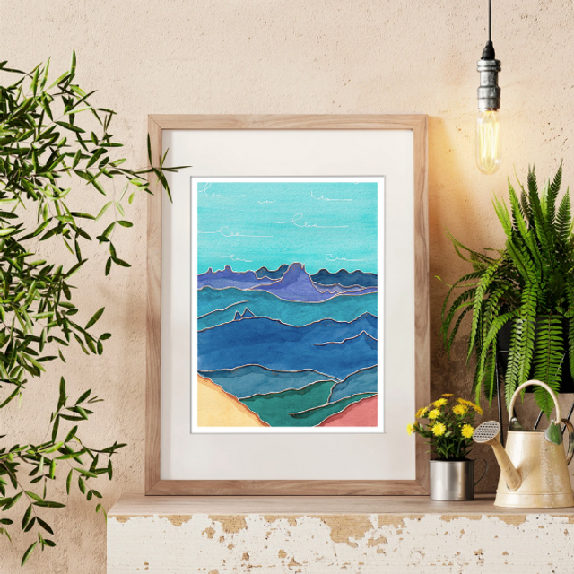 Vue sur l&#039;Ossau depuis la table des trois rois