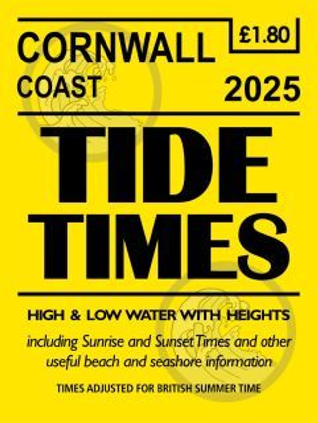 Tide Times Cornwall Coast (Based on Newquay)