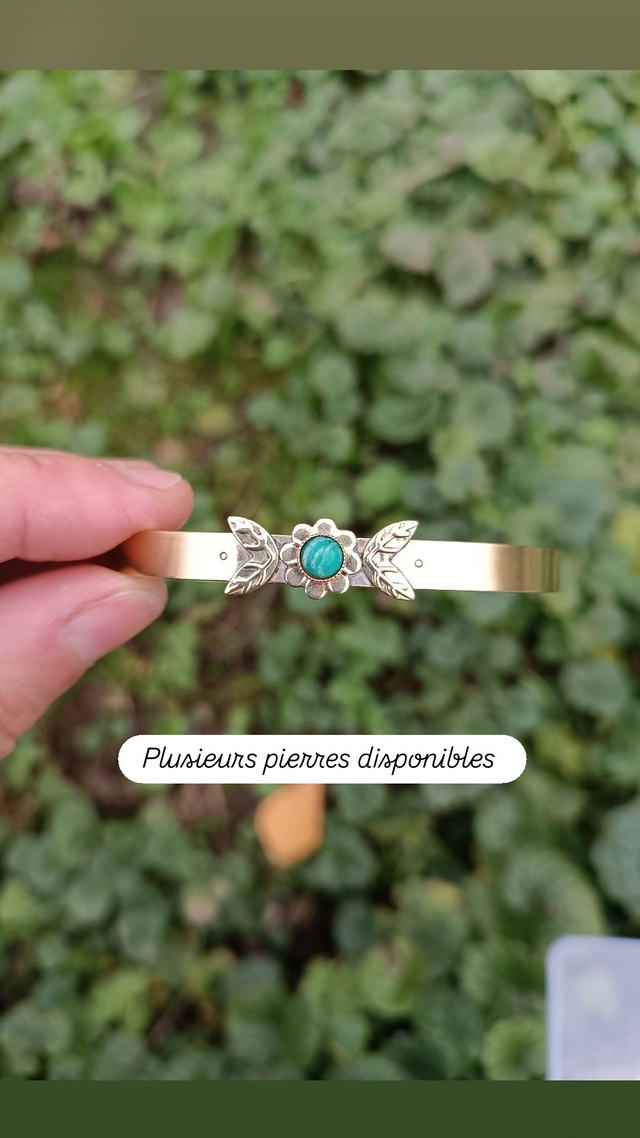 Bracelet laiton fleur