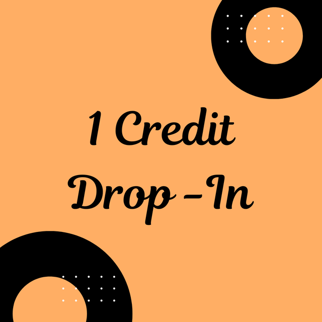1 Credit Drop - in