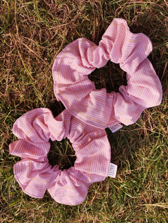 Chouchou Rose a Rayures