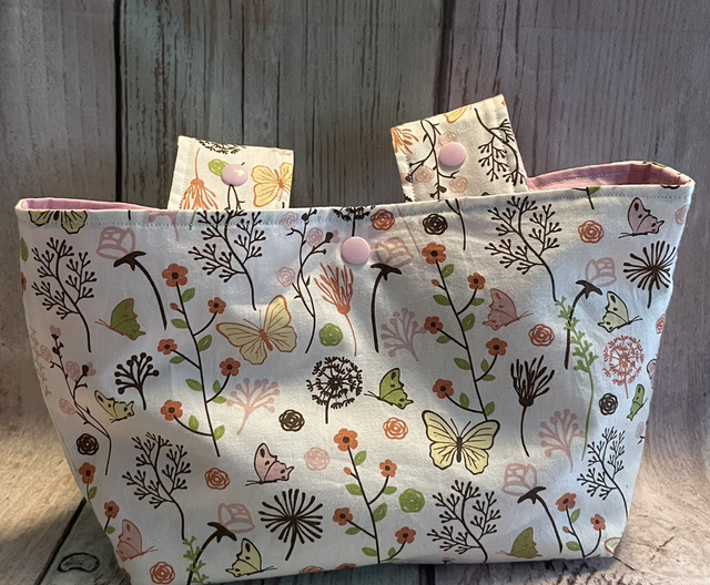 Fahrradtasche, SchmetterlingeWiese rosa