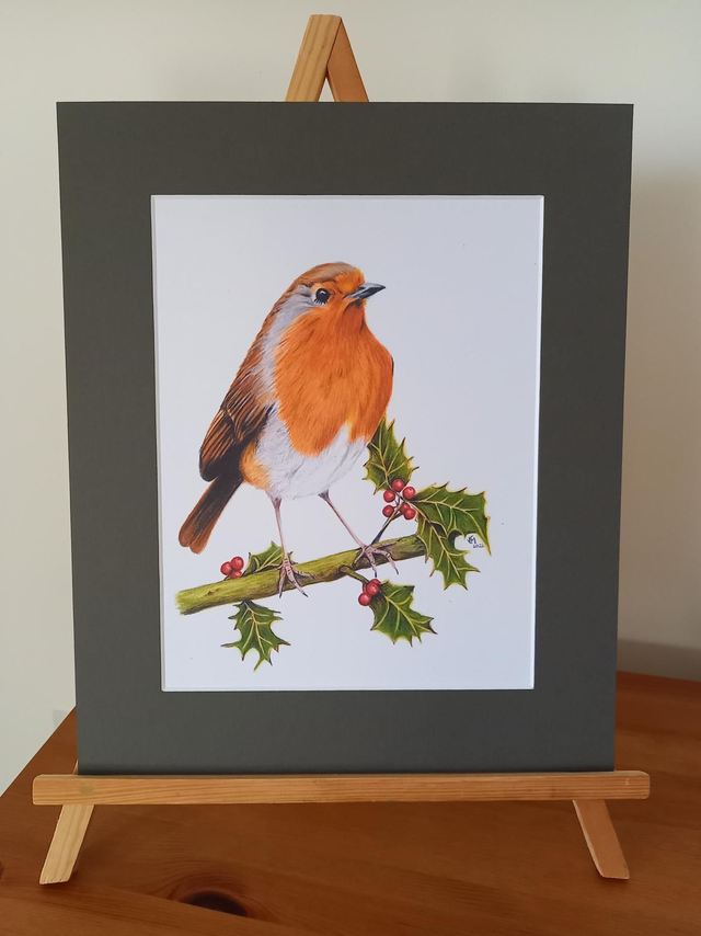 Robin and Holly Print