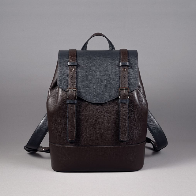 Leather Backpack | T.Moro-Blue - Mr.Trevis