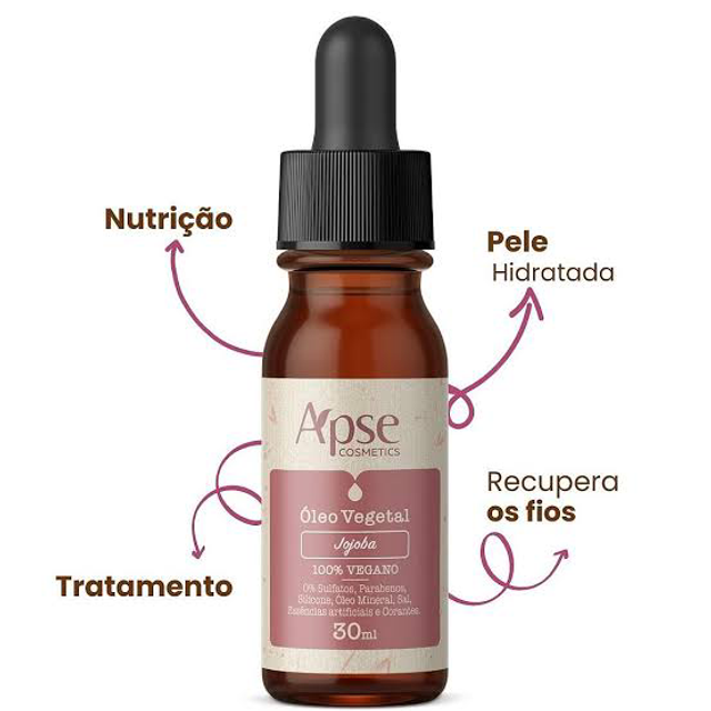 Óleo de jojoba 100% vegetal Apse 30ml-ol1