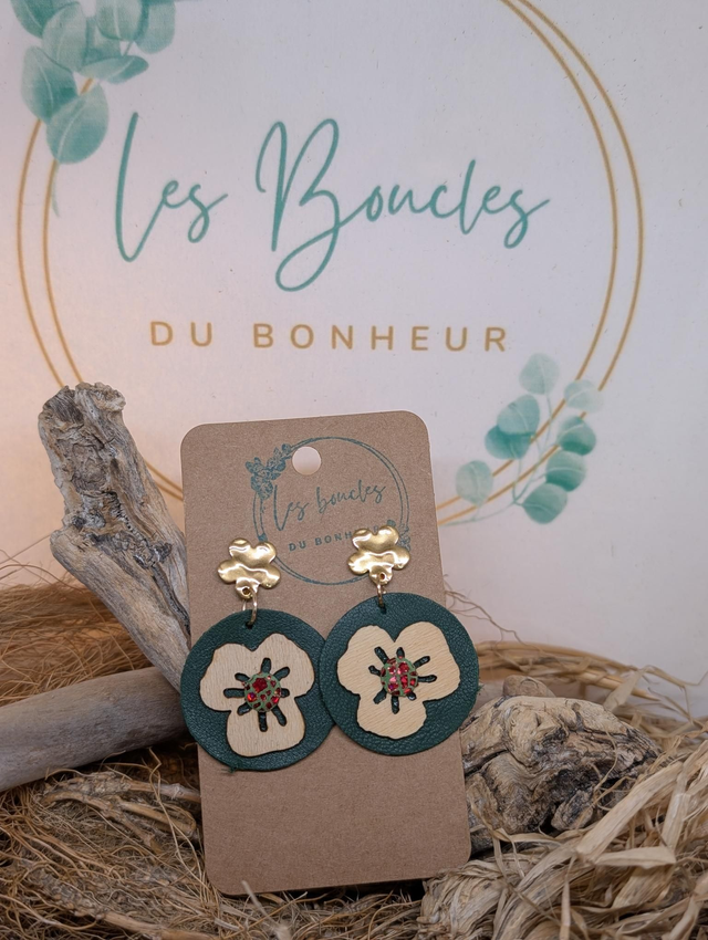 Moon fleur vert mf009