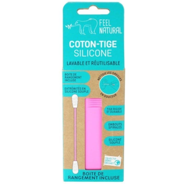 Coton-tige silicone lavable et réutilisable
