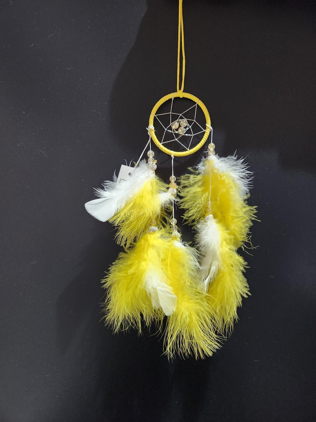 Yellow 3" dreamcatcher 