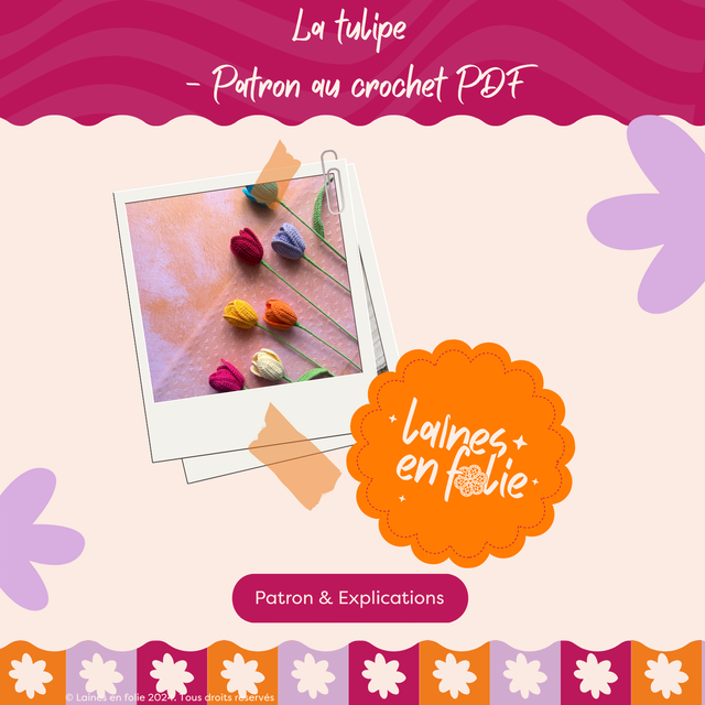 Patron au crochet – La tulipe (PDF)