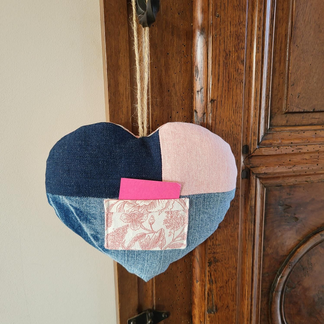 Cœur Messager fleurs roses