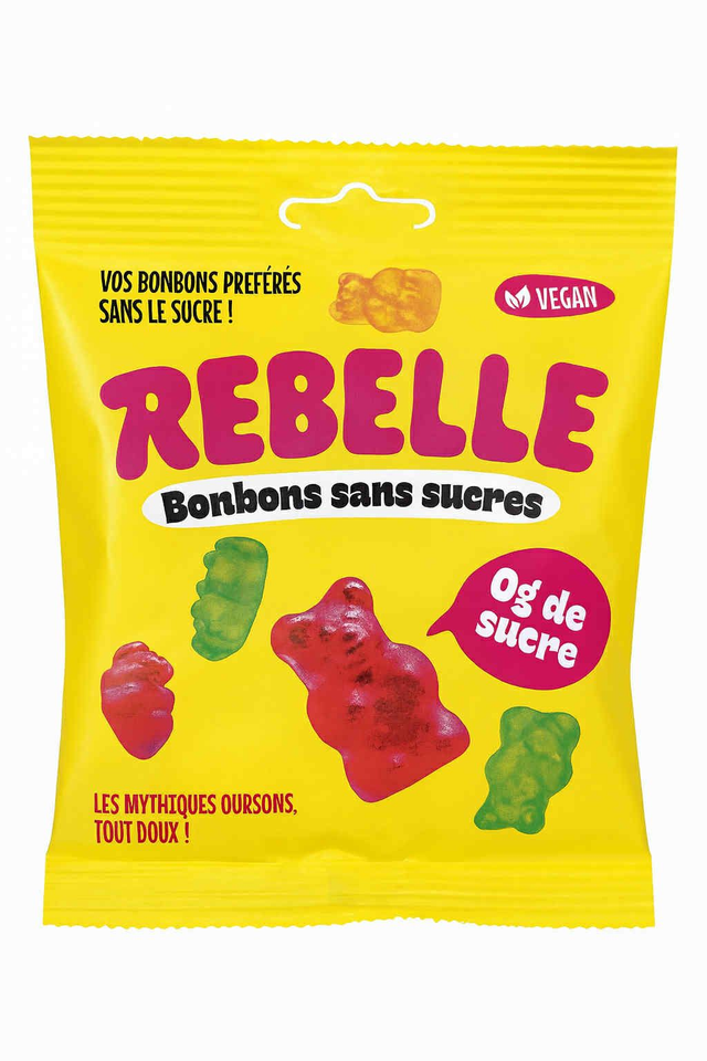 Rebelle Bonbons Oursons Sans Sucres 50 Gr