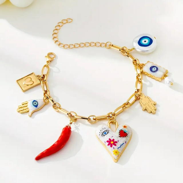 Eclectic charm bracelet