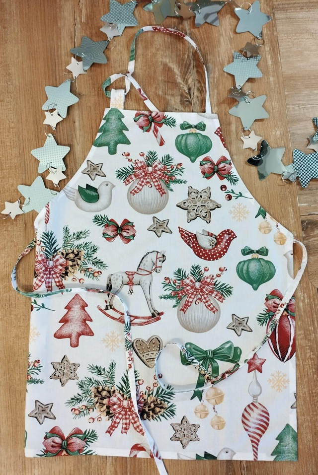 Tablier de Cuisine Enfant -  Noël Rétro 