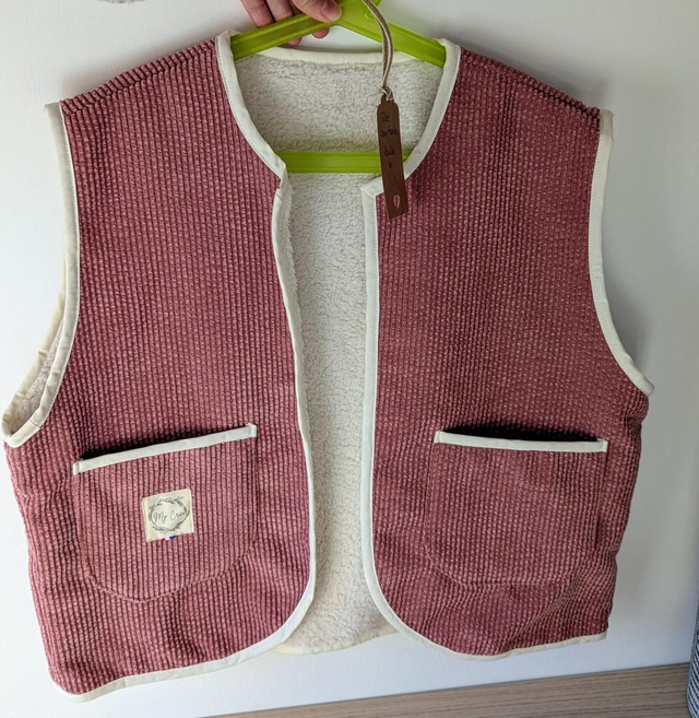 Gilet sans manche taille M en velours 