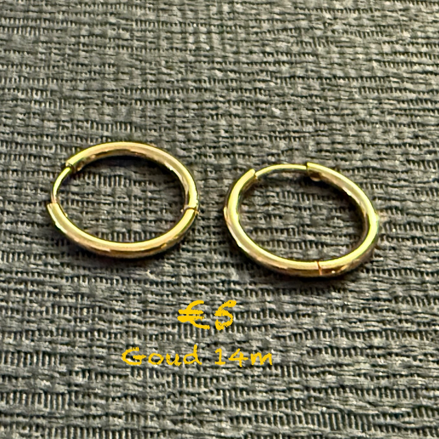 Oorbellen goud 14mm