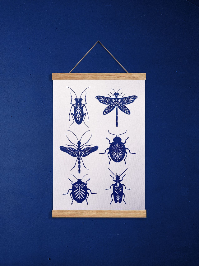 AFFICHE GRAND FORMAT COLLECTION BLEUE