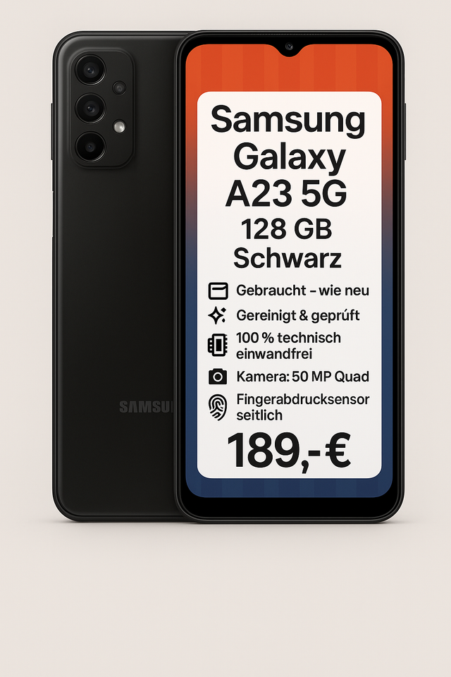 Samsung Galaxy A23 5G – 128 GB Schwarz