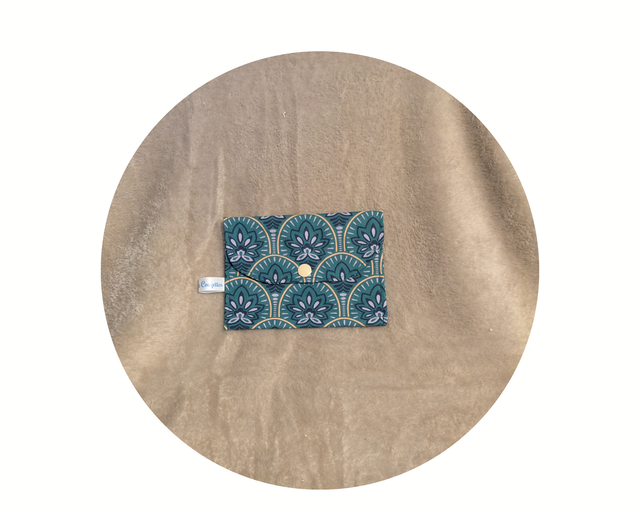 Pochette à savons bleue/verte