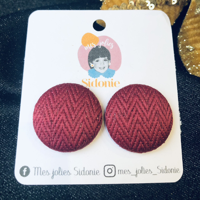 Sidonie chevrons pailletés bordeaux