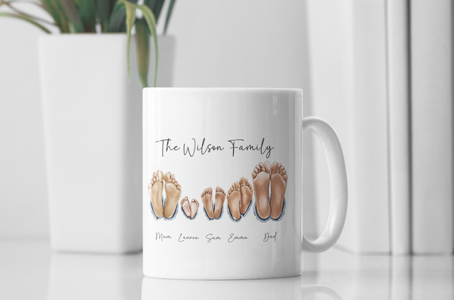 Family Feet Personalised Mug 