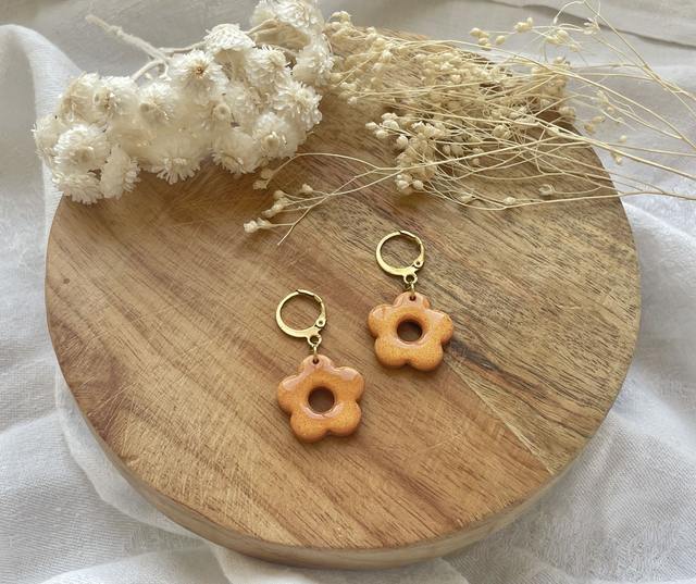 PETITE FLEUR - orange irisé