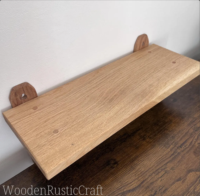 Handmade Solid Oak Wall Shelf
