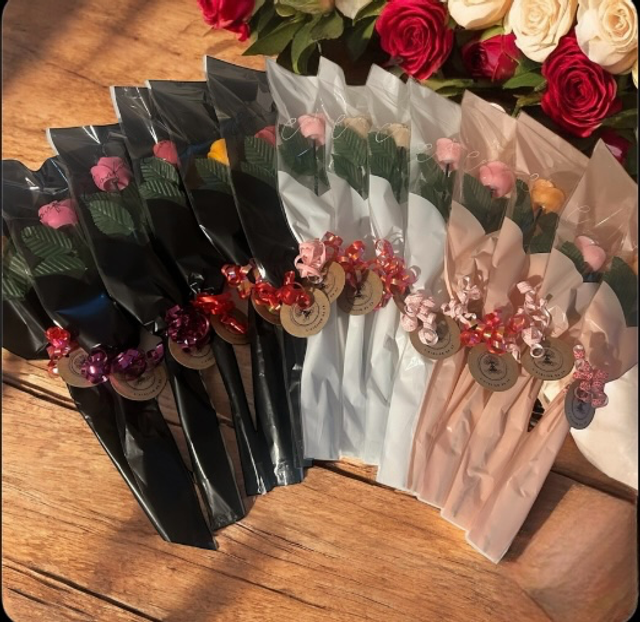 Rose Individuelle en fondant de cire 