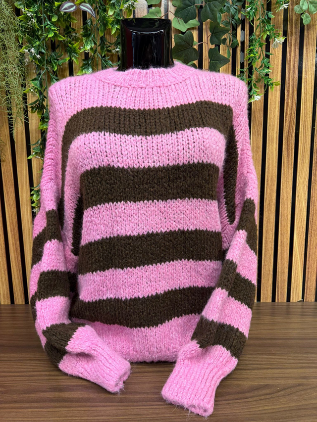 Trui Bibi - Roze/bruin
