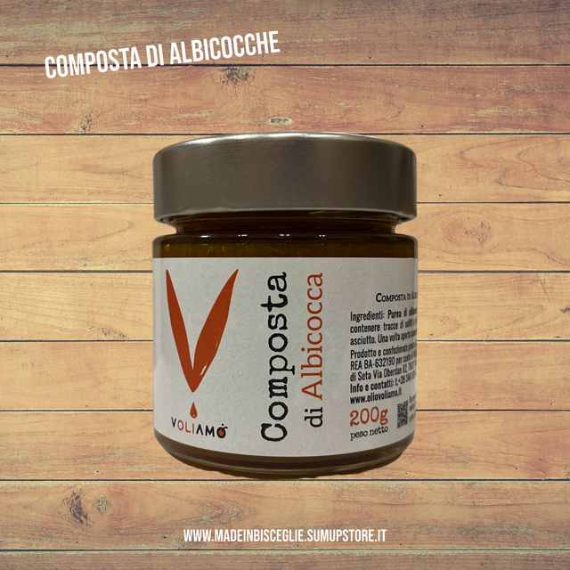 Composta di albicocche (PUREA) - 200gr - Voliamo