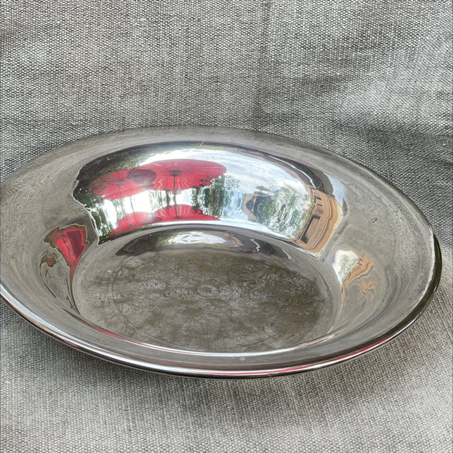 Große versilberte tiefe Schale 