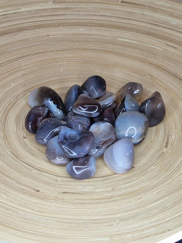 Agate du Botswana - Pierre roulée