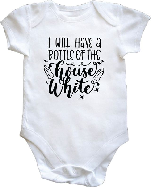 HOUSE WHITE - VEST 0–3 Month Baby Vest – White | Adroit Baby