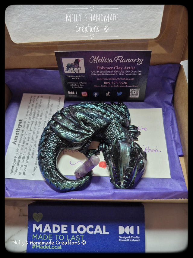 Large Dragon with Crystal 