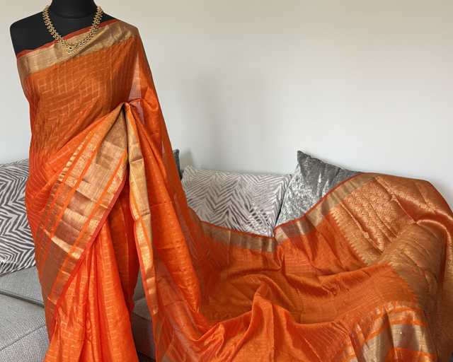 Fancy tissue organza orange 