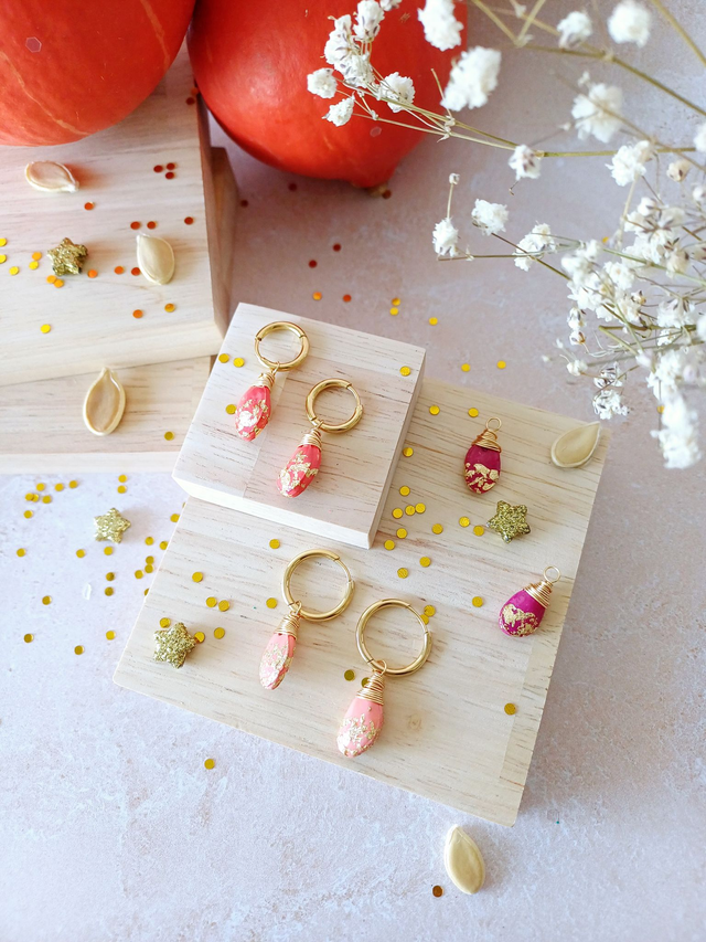 &quot;Les Étincelles&quot; - Florale Doré - Créole interchangeable