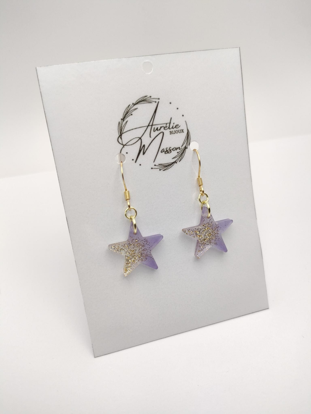 Boucles d'oreilles résine