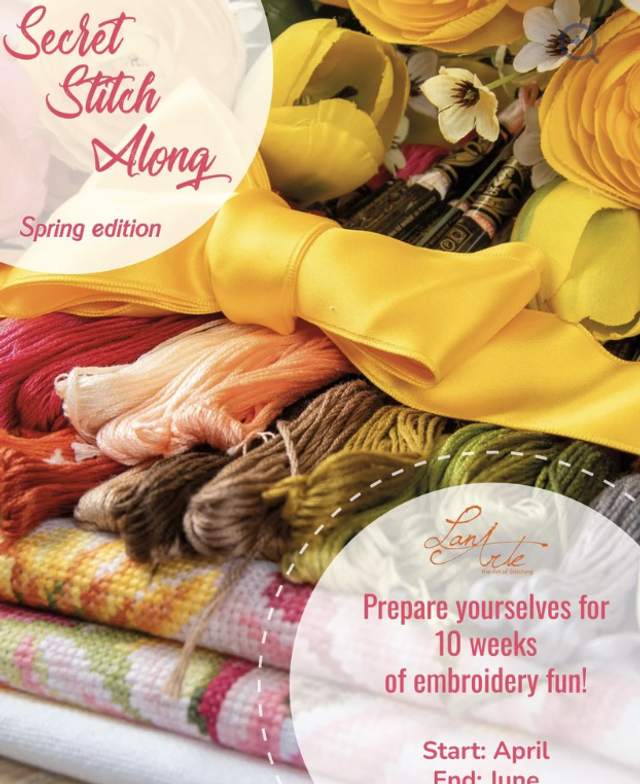 Secret Stitch Along - Spring 2026/2 available in Aida or Evenweave